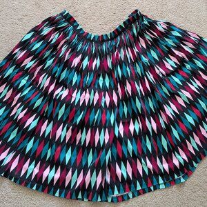 Pin Up Couture-Courure For Everybody Harlequin Circle Skirt Size 3X Like New
